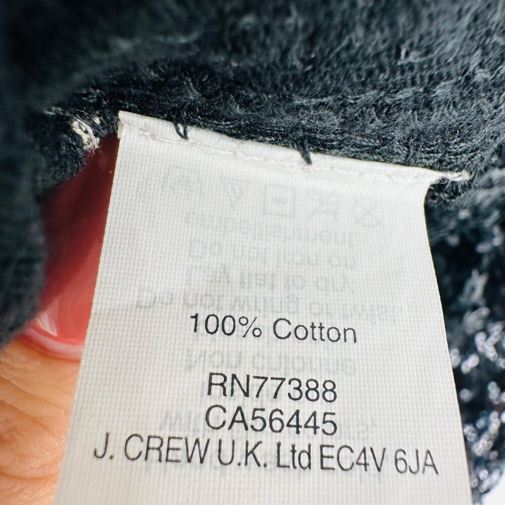 J. Crew Black Ivory Polka Dot Womens Scoop Neck Sequin Top Festive Party Size S - Picture 8 of 9